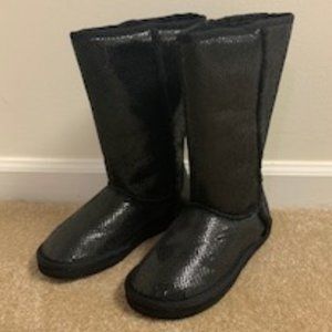 AJ Valencia Black Snakeskin Boots w/lining 6.5M